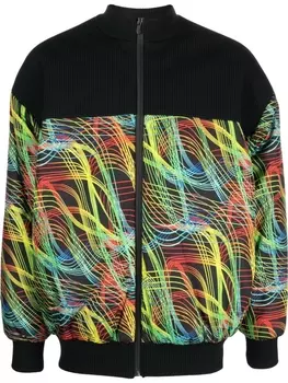 Ferrari бомбер с принтом Speed Lines, черный