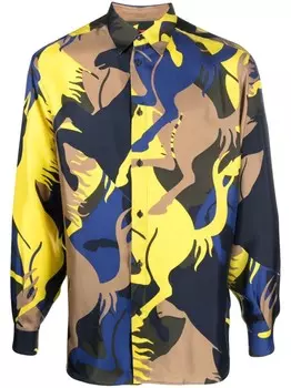 Ferrari рубашка с логотипом, синий