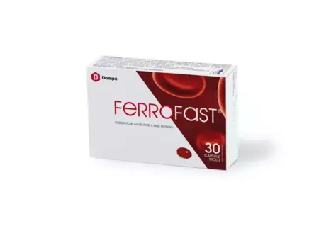 Ferrofast 30 мягких капсул, железосодержащая добавка Domp