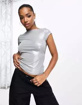 Фестивальный трикотажный топ с открытой спиной ASOS