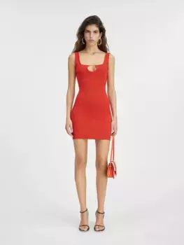 Фестончатое мини-платье Sierra Jacquemus, оранжевый