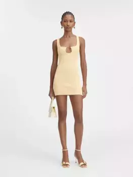 Фестончатое мини-платье Sierra Jacquemus, слоновая кость