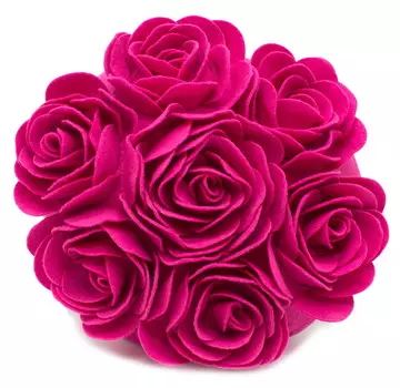 Фетровая круглая подушка Fennco Styles 15 дюймов, фуксия