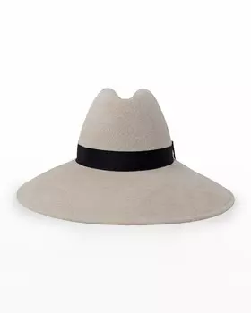 Фетровая шляпа с широкими полями из фетра ручной работы Requiem Gigi Burris