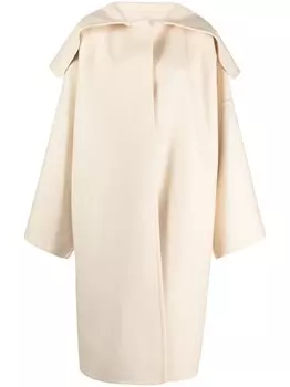 Фетровое пальто из вирджинской шерсти Calcaterra, нейтральный цвет