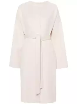 Фетровое пальто с поясом YVES SALOMON, розовый