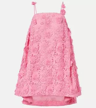 Фифи кружевное цветочное мини-платье Leo Lin, Bubblegum