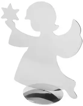 Фигурка ангела Финк "СВЯТОЙ РАБОТНИК, рождественское украшение", изготовлена из нержавеющей стали, высота ок. 20 см Fink 18х20х9 см, цвет silberfarben