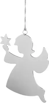 Фигурка ангела Финка "Декоративная вешалка СВЯТОЙ РАБОТНИК", декоративный ангел, рождественское украшение из нержавеющей стали, полированная, высота ок. 21 см Fink 20х21 см, цвет silberfarben