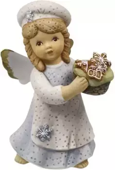 Фигурка ангела Goebel "Ангел - Самоделка, рождественское украшение, высота ок. 11 см", коллекционная фигурка, рождественская фигурка, декоративная фигурка из бисквитного фарфора 6х11х6,5 см, цвет bunt