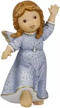 Фигурка ангела Goebel "Зимние ангелы, Рождественские украшения", Нина и Марко, фарфор, ангелочки - небесный танец 5х10 см, цвет bunt