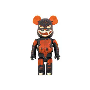 Фигурка Bearbrick Godzilla VS Destoroyah version Godzilla (Meltdown) 1000%, черный/оранжевый