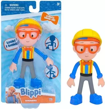 Фигурка Blippi Bendables Jazwares Construction 13 см Конструктор