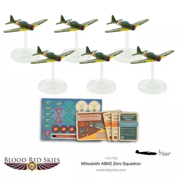 Фигурка Blood Red Skies Mitsubishi A6M2 Zero Squadron Warlord Games