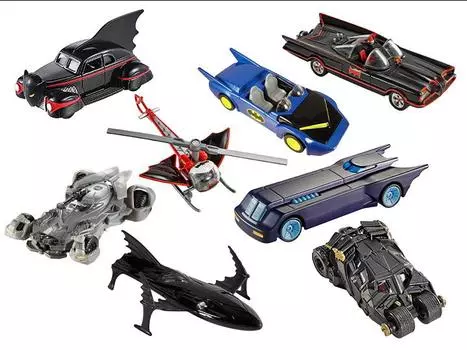 Фигурка DC Comics Hot Wheels Premium 1:50 Scale Batman Favorites Wave 3 Case of 8 Vehicles Mattel