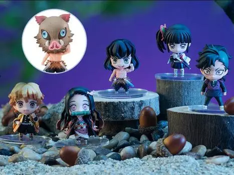 Фигурка Demon Slayer: Kimetsu no Yaiba Tanjiro & Friends Mascot Box of 5 Figures (With Bonus) MEGAHOUSE