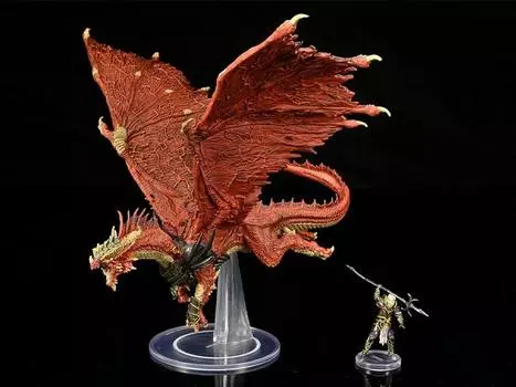 Фигурка Dungeons & Dragons Icons of the Realm: Dragonlance Kansaldi on Red Dragon Premium Painted Figure Wizkids