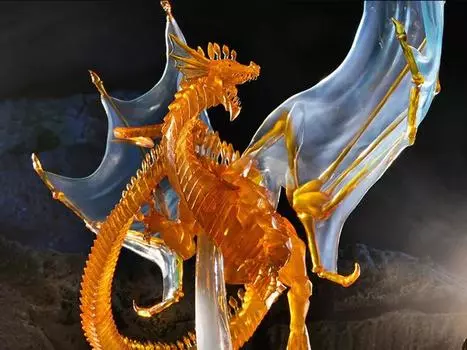 Фигурка Dungeons & Dragons Icons of the Realms Adult Topaz Dragon Premium Painted Figure Wizkids