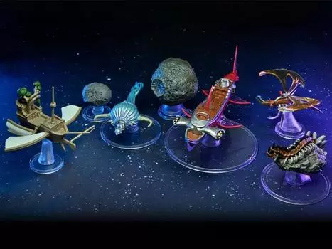 Фигурка Dungeons & Dragons Icons of the Realms: Spelljammer Adventures in Space Asteroid Encounters Ship Scale Set Wizkids