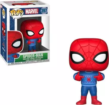 Фигурка Funko Pop Marvel: Holiday - Spider-Man with Ugly Sweater Collectible