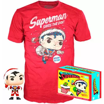 Фигурка + футболка Funko POP! DC Супермен XL
