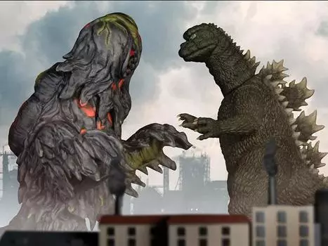 Фигурка Godzilla vs Hedorah 5 Points XL Godzilla & Hedorah (Final & Flying Forms) Figure Boxed Set Mezco Toyz