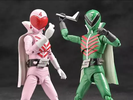 Фигурка Himitsu Sentai Goranger HAF Momoranger and Midoranger Set Evolution-Toy