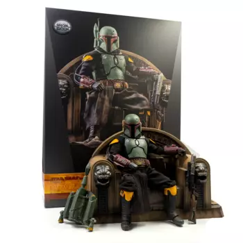 Фигурка Hot Toys Star Wars: The Mandalorian – 1/6th scale Boba Fett(Repaint Armor) and Throne TMS056B, 30 см