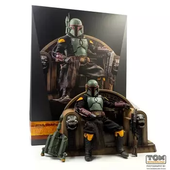 Фигурка Hot Toys Star Wars:The Mandalorian 1/6th scale Boba Fett (Repaint Armor) and Throne Collectible Set (Regular Ver