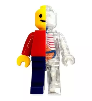 Фигурка Jason Freeny Brick Man Anotomical Small Puzzle, мультиколор