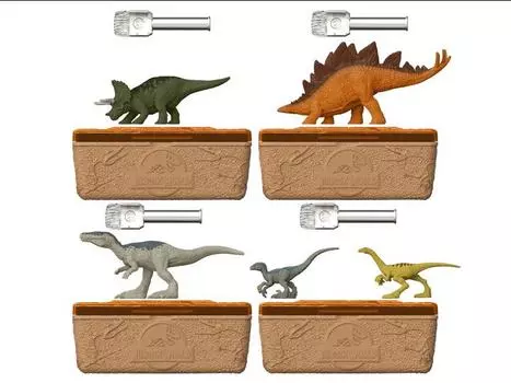 Фигурка Jurassic World: Dominion Minis Box of 12 Dinosaur Discovery Packs Mattel