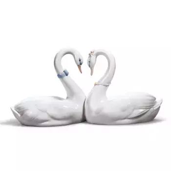 Фигурка лебедя Lladr в форме белого сердца, белый
