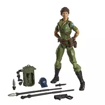 Фигурка Леди Джей из секретной серии Hasbro GI Joe 25. Коллекционная игрушка премиум-класса с множеством аксессуаров. 6-дюймовая шкала с индивидуальной упаковкой.