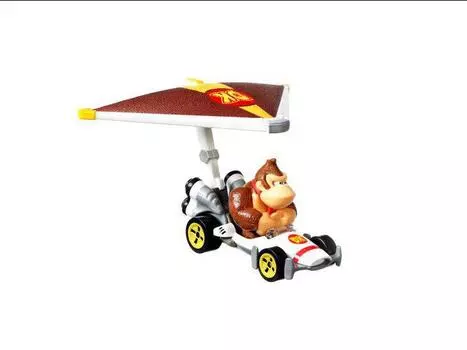 Фигурка Mario Kart Hot Wheels Donkey Kong with B-Dasher and Super Glider Mattel
