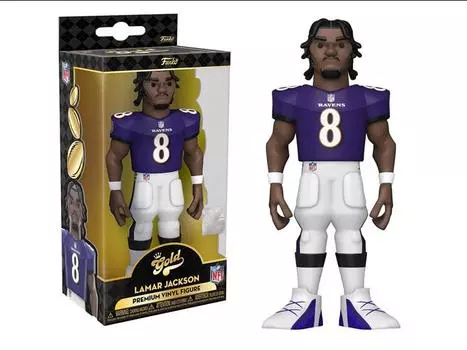 Фигурка NFL: Baltimore Ravens Gold Lamar Jackson 5-Inch Premium Vinyl Figure Funko