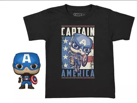 Фигурка Pocket Pop! and Tee: Marvel - Captain America Funko
