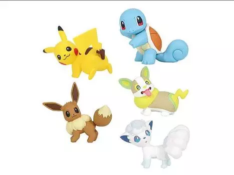 Фигурка Pokemon Move Snap Tail Whip Bag of 5 Capsules Takara Tomy