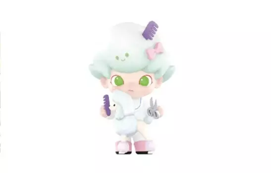 Фигурка Pop Mart DIMOO Life University Pet groomer (упаковано в пакет), белый