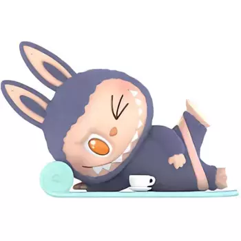 Фигурка Pop Mart Labubu The Monsters Lazy Yoga Series American style (упаковано в пакет), синий