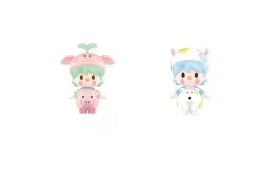 Фигурка Pop Mart Sweet Beans Animal Baby Collection, Piglet + Polar Bear