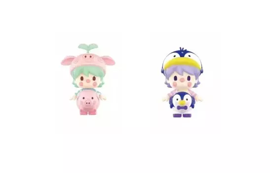 Фигурка Pop Mart Sweet Beans Animal Baby Collection, Piglet + Penguin