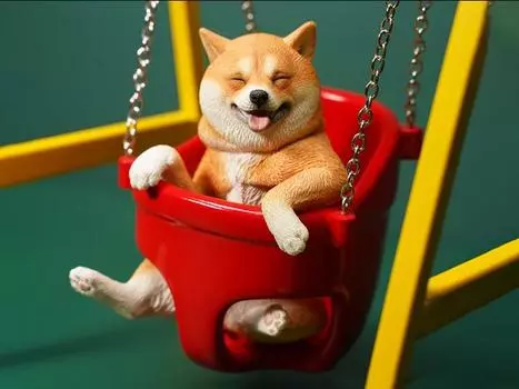 Фигурка Shiba Inu On A Swing (Ver. A) 1/6 Scale Figure Jxk.Studio