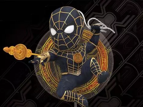 Фигурка Spider-Man: No Way Home Egg Attack EA-041 Spider-Man Black & Gold Suit Beast Kingdom