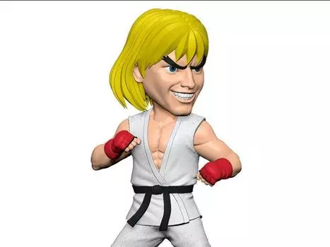 Фигурка Street Fighter Ken Masters (White) Bobblehead Icon Heroes
