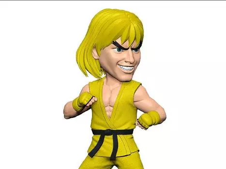Фигурка Street Fighter Ken Masters (Yellow) Bobblehead Icon Heroes