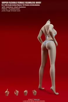 Фигурка TBLeague S42A 1/6 Pale Skin Large Breast Girls Seamless Body with Metal Skeleton, 30 см