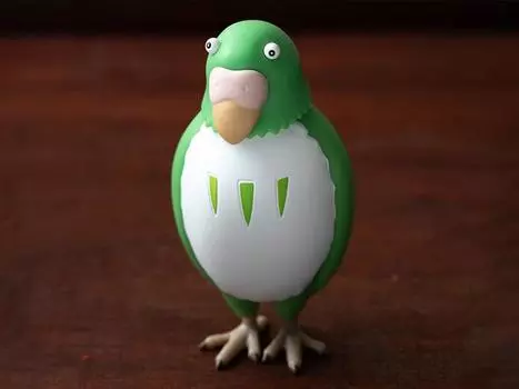 Фигурка The Boy and the Heron Yes Nod The Parakeet (Green) Figure Ensky