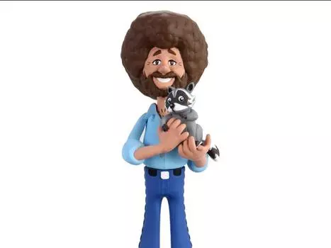 Фигурка The Joy of Painting Toony Classics Bob Ross with Raccoon Neca