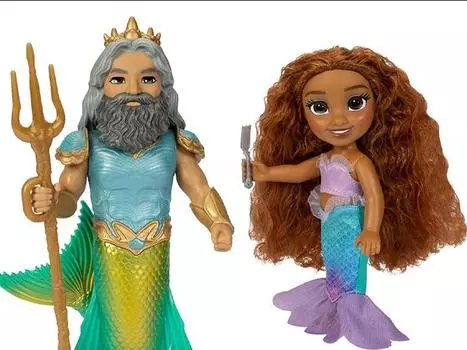 Фигурка The Little Mermaid (2023) 6" Ariel and King Triton Petite Gift Set Jakks Pacific