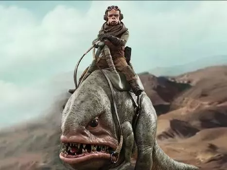 Фигурка The Mandalorian TMS049 Kuiil & Blurrg 1/6th Scale Collectible Figure Set HOT TOYS